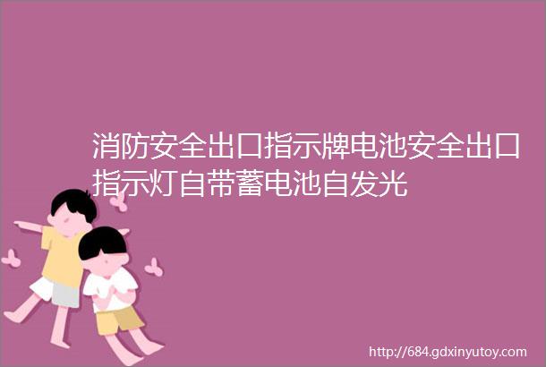 消防安全出口指示牌电池安全出口指示灯自带蓄电池自发光