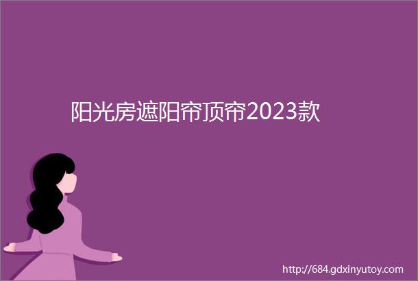 阳光房遮阳帘顶帘2023款