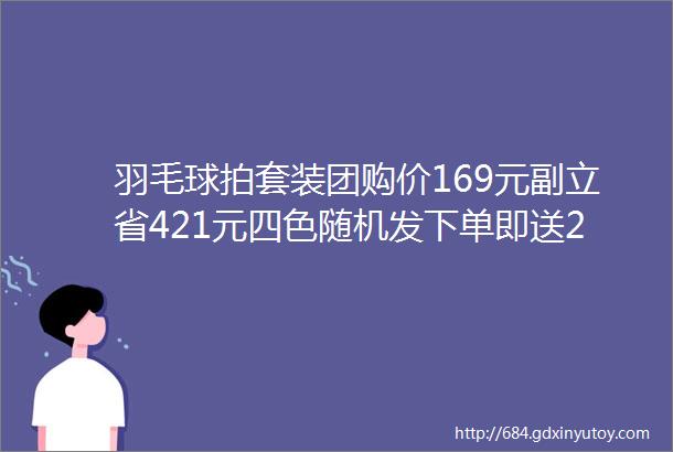 羽毛球拍套装团购价169元副立省421元四色随机发下单即送2个羽毛球